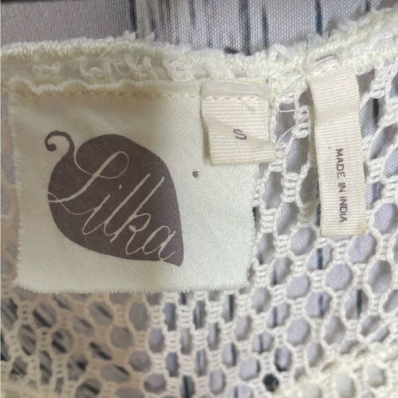 Anthropologie Lilka Ivory Mesh Appliquéd Tunic S - Picture 5 of 7